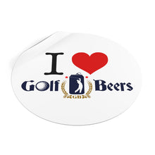 Load image into Gallery viewer, I love golf beers vinyl stickers
