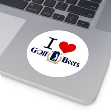 Load image into Gallery viewer, I love golf beers vinyl stickers
