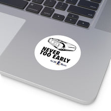 Load image into Gallery viewer, Never too early golf beers logo vinyl stickers
